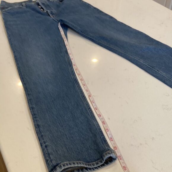 AGOLDE High Rise Organic Cotton Stretch Riley Straight Medium Wash Jeans Size 26 - Picture 6 of 10